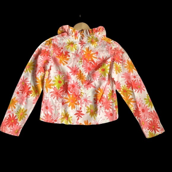 Vintage Carol Brent Pink Floral Print Ruffle Neckline Top - Picture 5 of 9